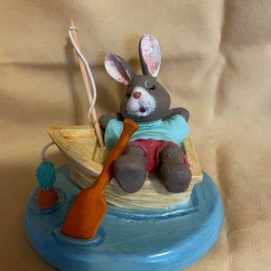 Have a Nice and Breezy Day - Bunny in Boat Tender Touch Hallmark Figurine.
